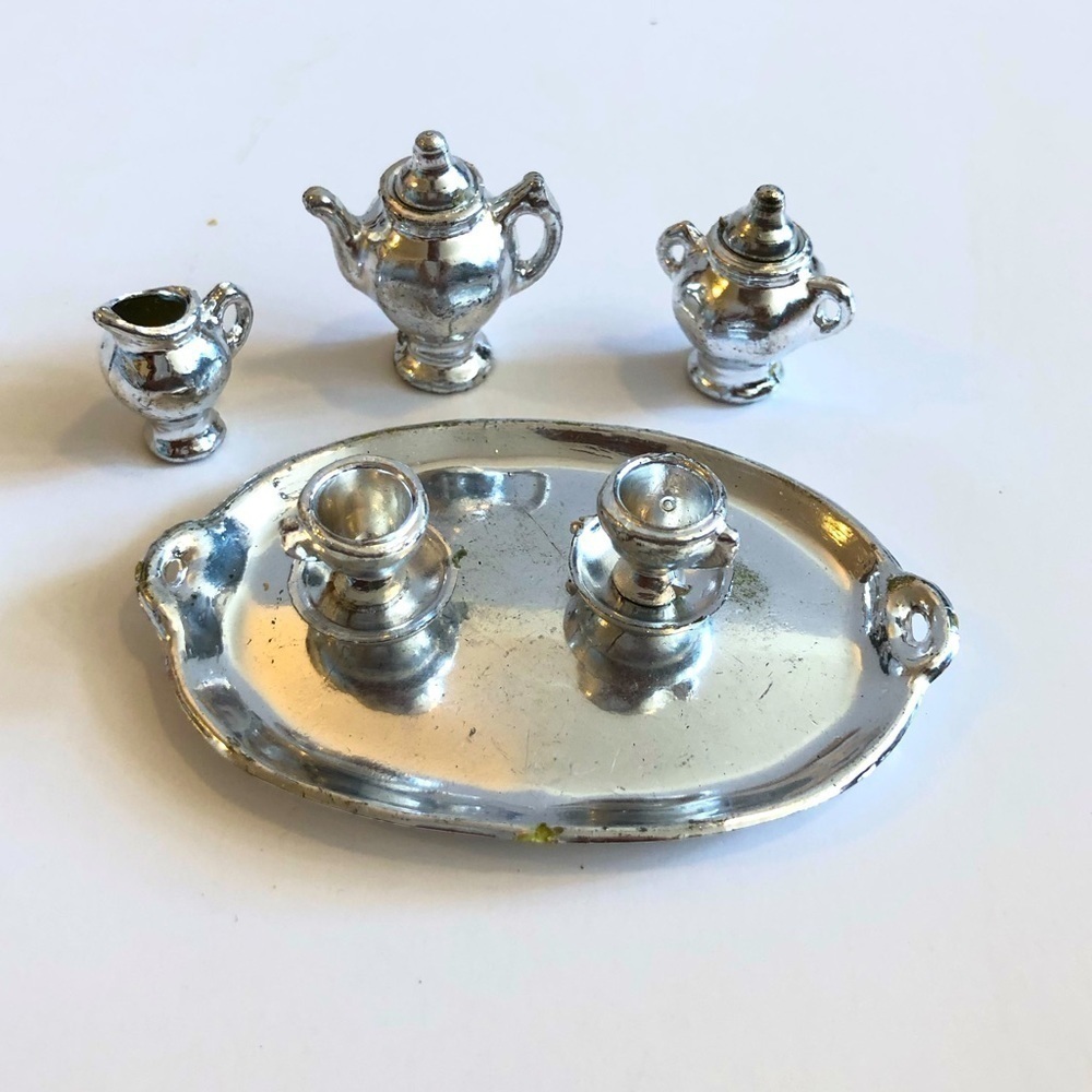 VTG DOLLHOUSE Miniature Tea Set Tea & Coffee, CREAMER, PLASTIC